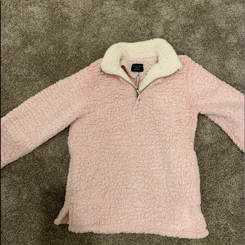 Cute pink fuzzy pullover